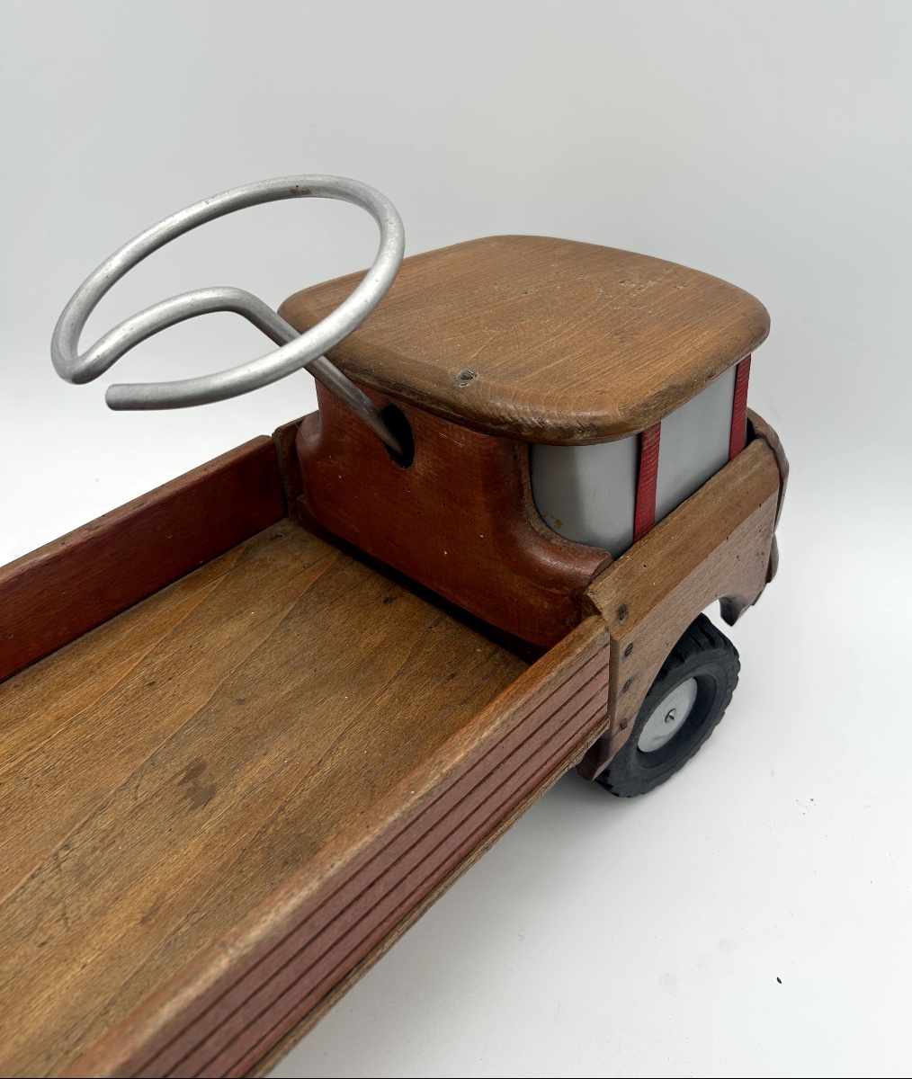 Jouet porteur / camion  en bois pour enfant -photo-3