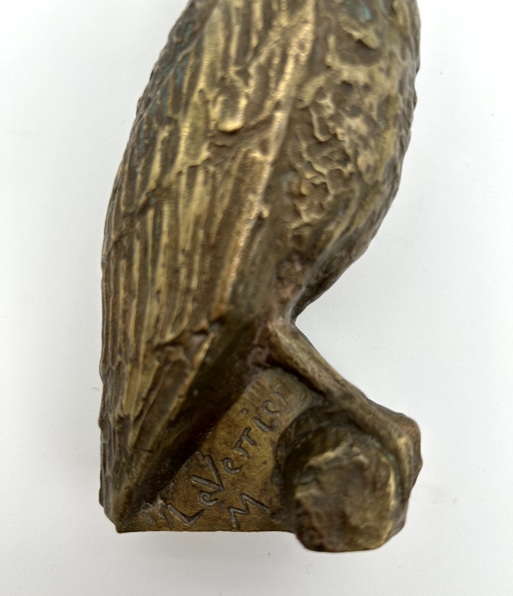 Effraie en bronze - Max Le Verrier (1891-1973)-photo-2