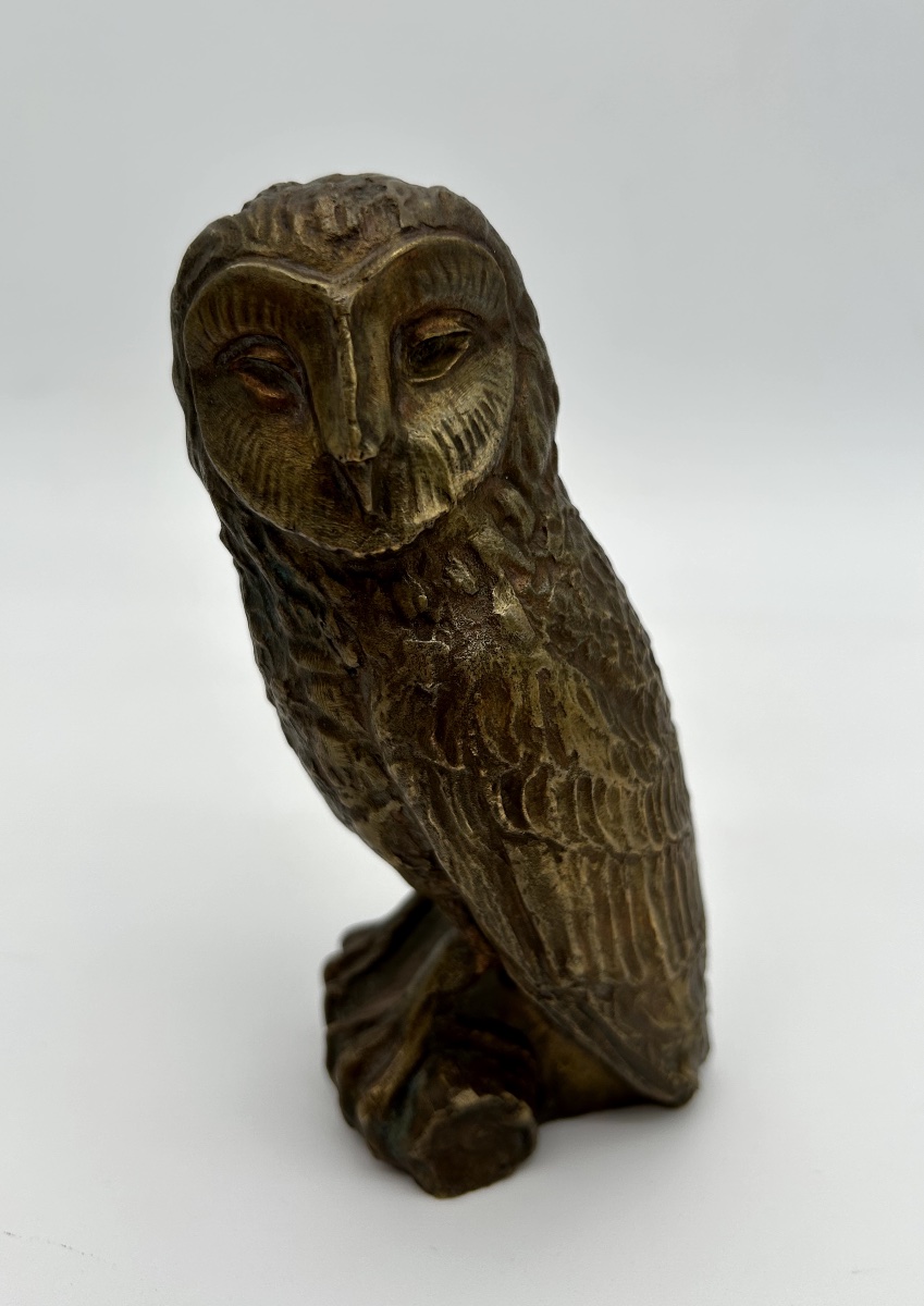 Effraie en bronze - Max Le Verrier (1891-1973)-photo-3