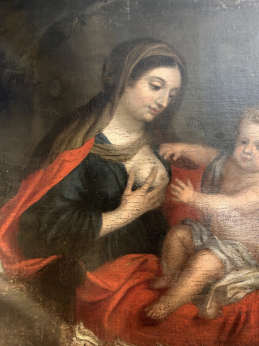 Repos de la Sainte Famille lors de la fuite en Égypte, huile sur toile vers 1650-photo-4