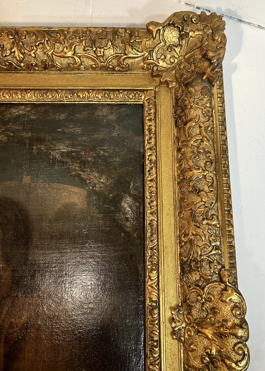Repos de la Sainte Famille lors de la fuite en Égypte, huile sur toile vers 1650-photo-4