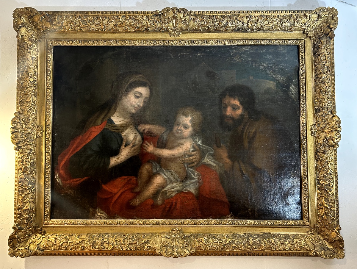 Repos de la Sainte Famille lors de la fuite en Égypte, huile sur toile vers 1650