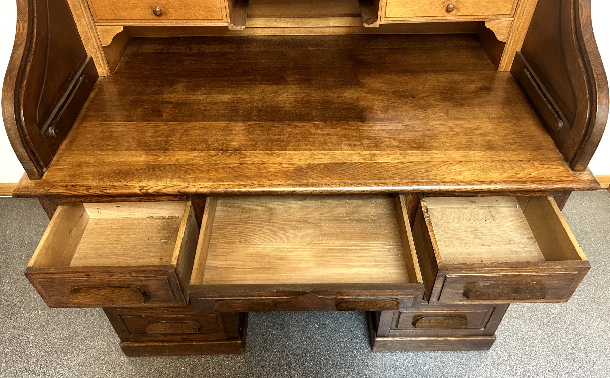 Bureau américain en chêne - Vers 1930-photo-6