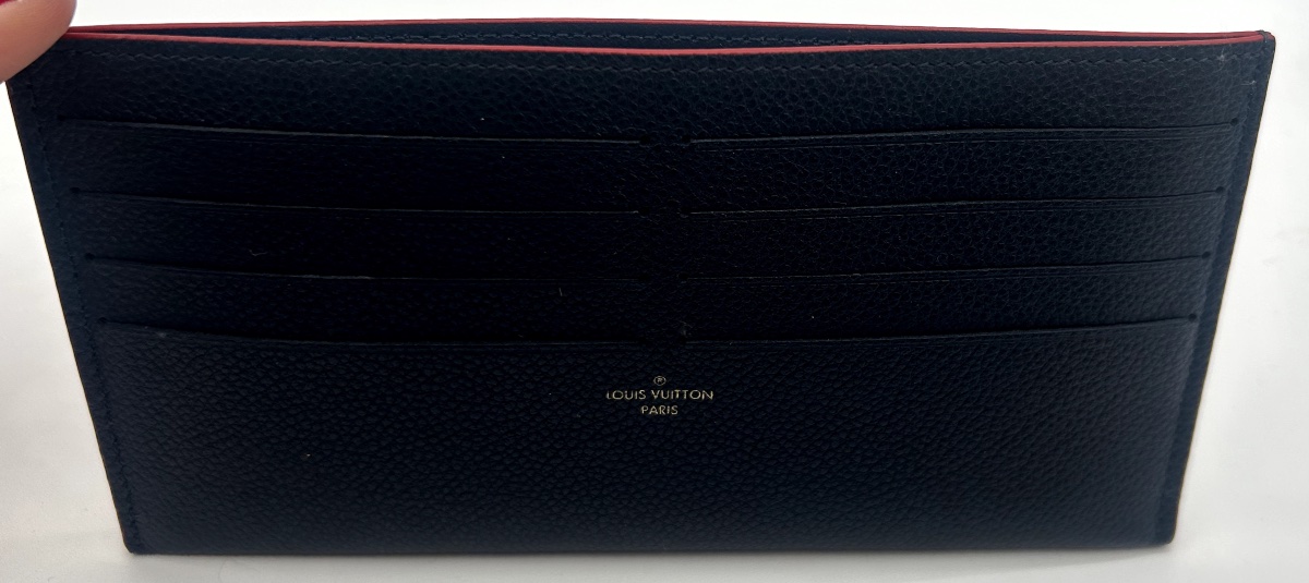 Félicie Monogram Empreinte Leather Clutch – Navy Blue-photo-2