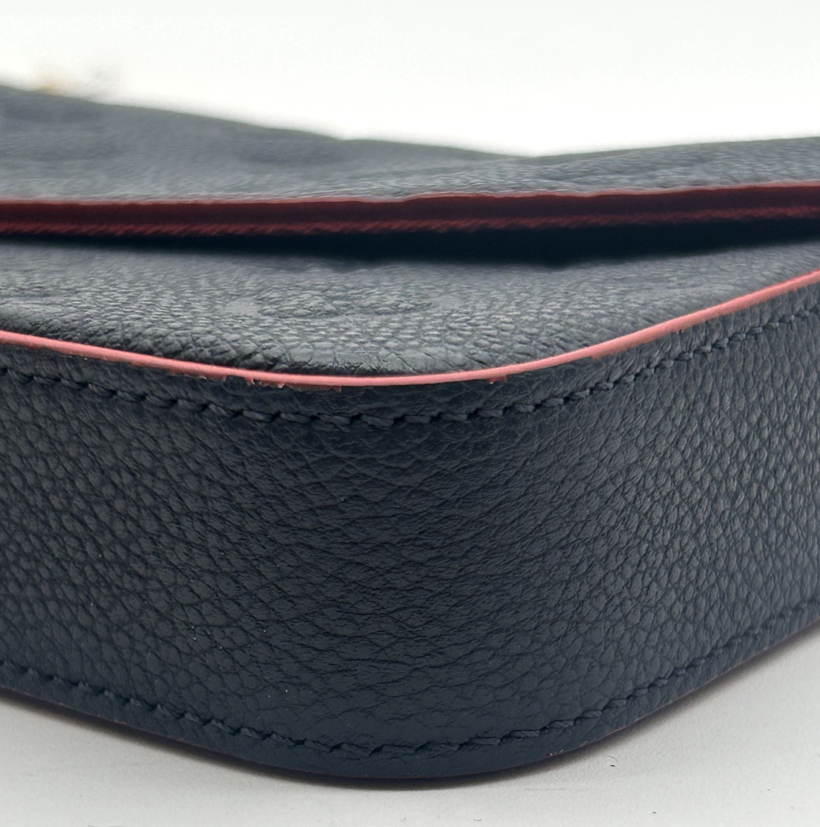 Félicie Monogram Empreinte Leather Clutch – Navy Blue-photo-4