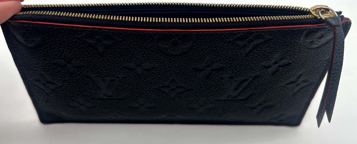 Félicie Monogram Empreinte Leather Clutch – Navy Blue-photo-8