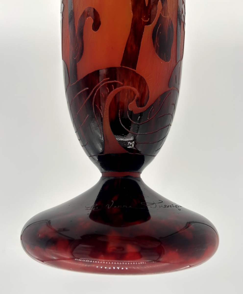 Vase à décor de campanules – Le Verre Français-photo-4
