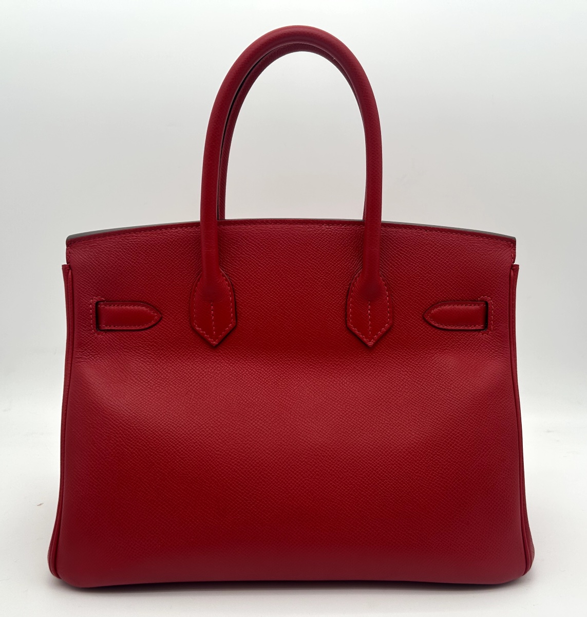 Hermès Birkin 30 In Red Togo Leather – Gold Jewelry-photo-4