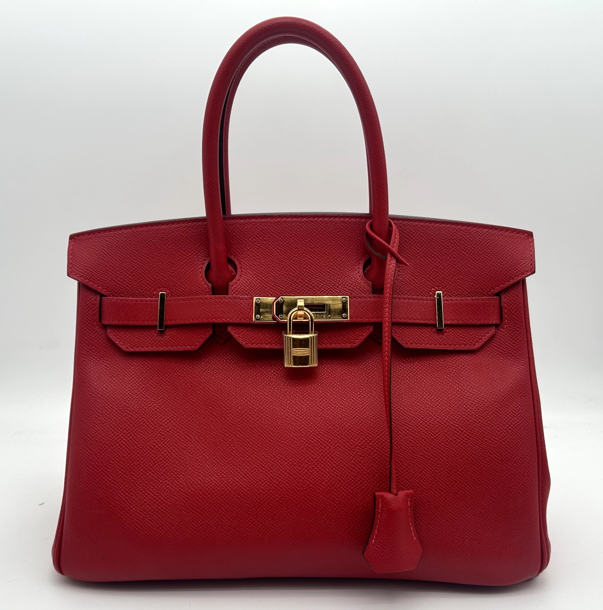 Hermès Birkin 30 In Red Togo Leather – Gold Jewelry