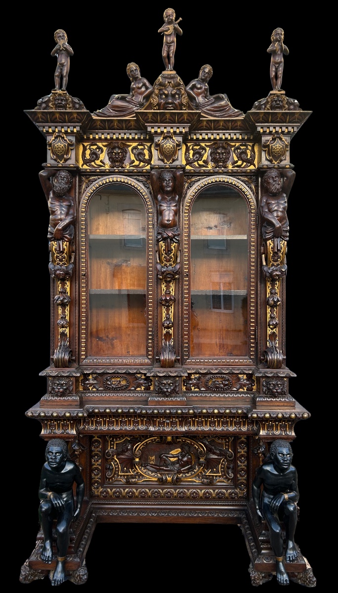 Cabinet de curiosités ou meuble-bibliothèque 