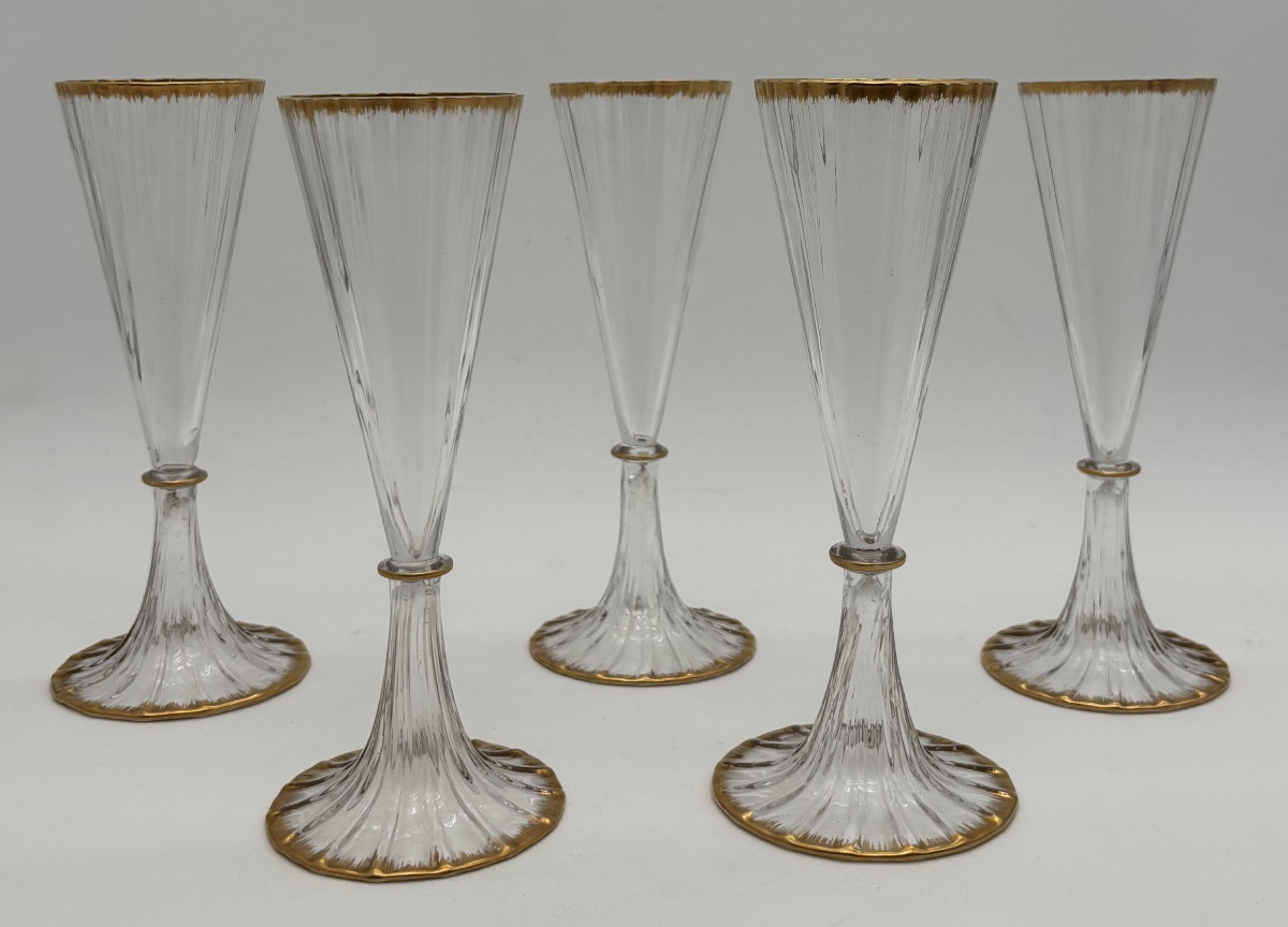 Daum 1890 Champagne Flutes