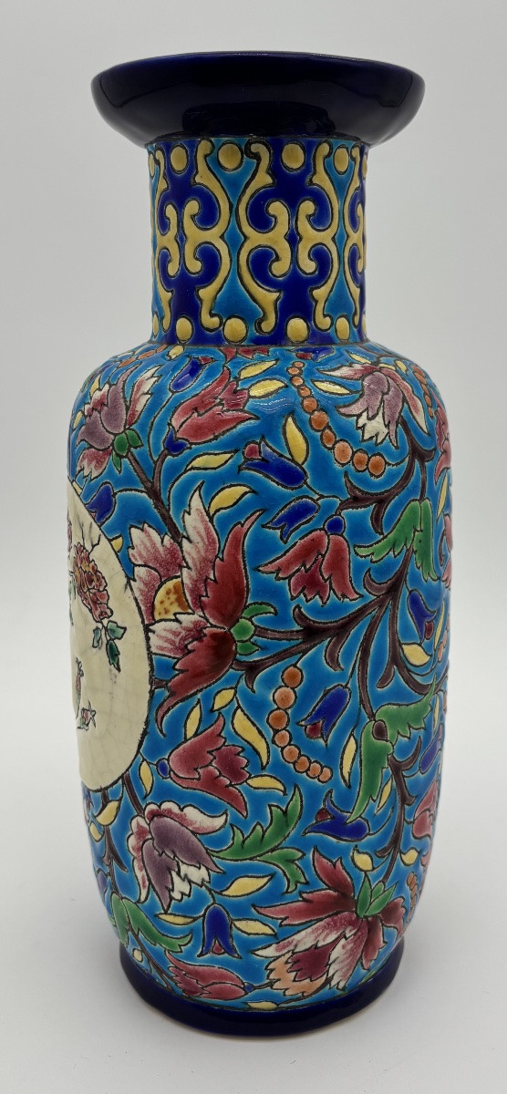 Longwy Enamel Vase-photo-3