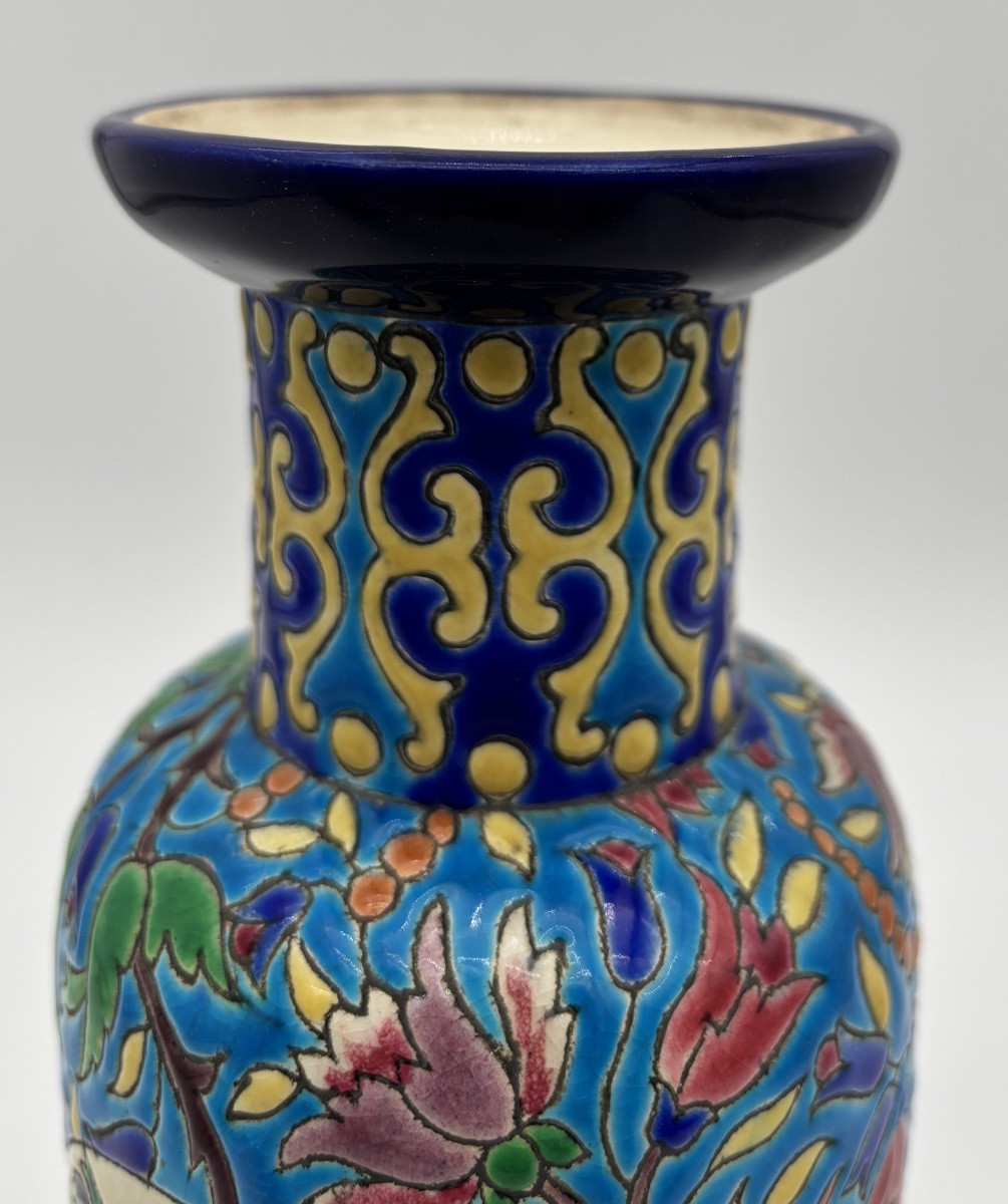 Longwy Enamel Vase-photo-2