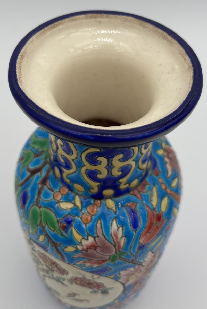 Longwy Enamel Vase-photo-4