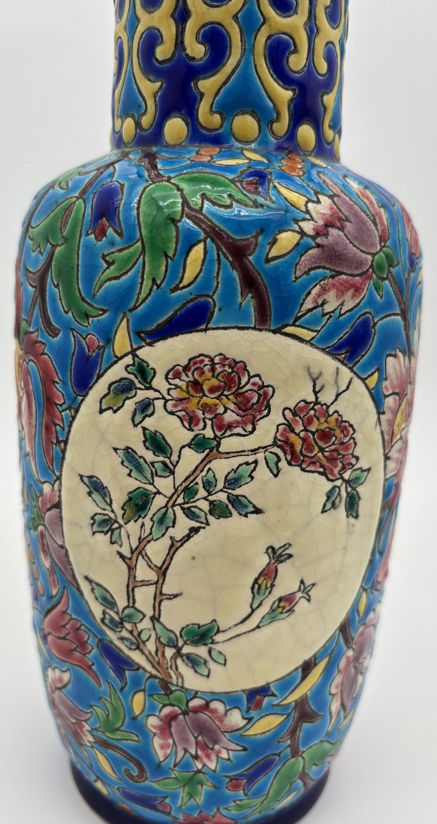 Longwy Enamel Vase-photo-5