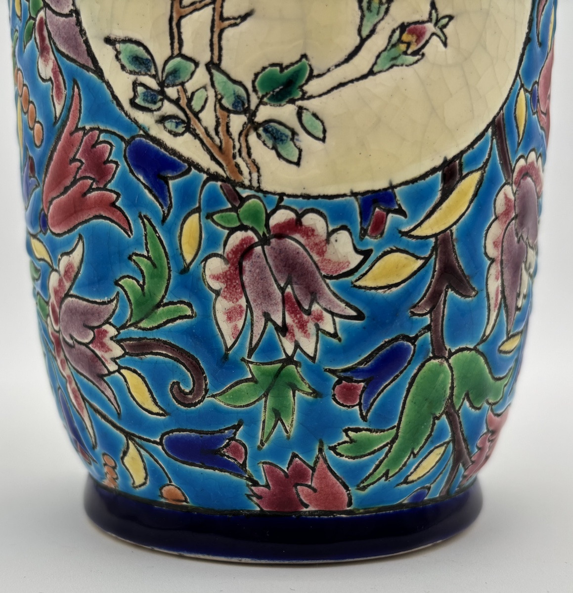Longwy Enamel Vase-photo-6