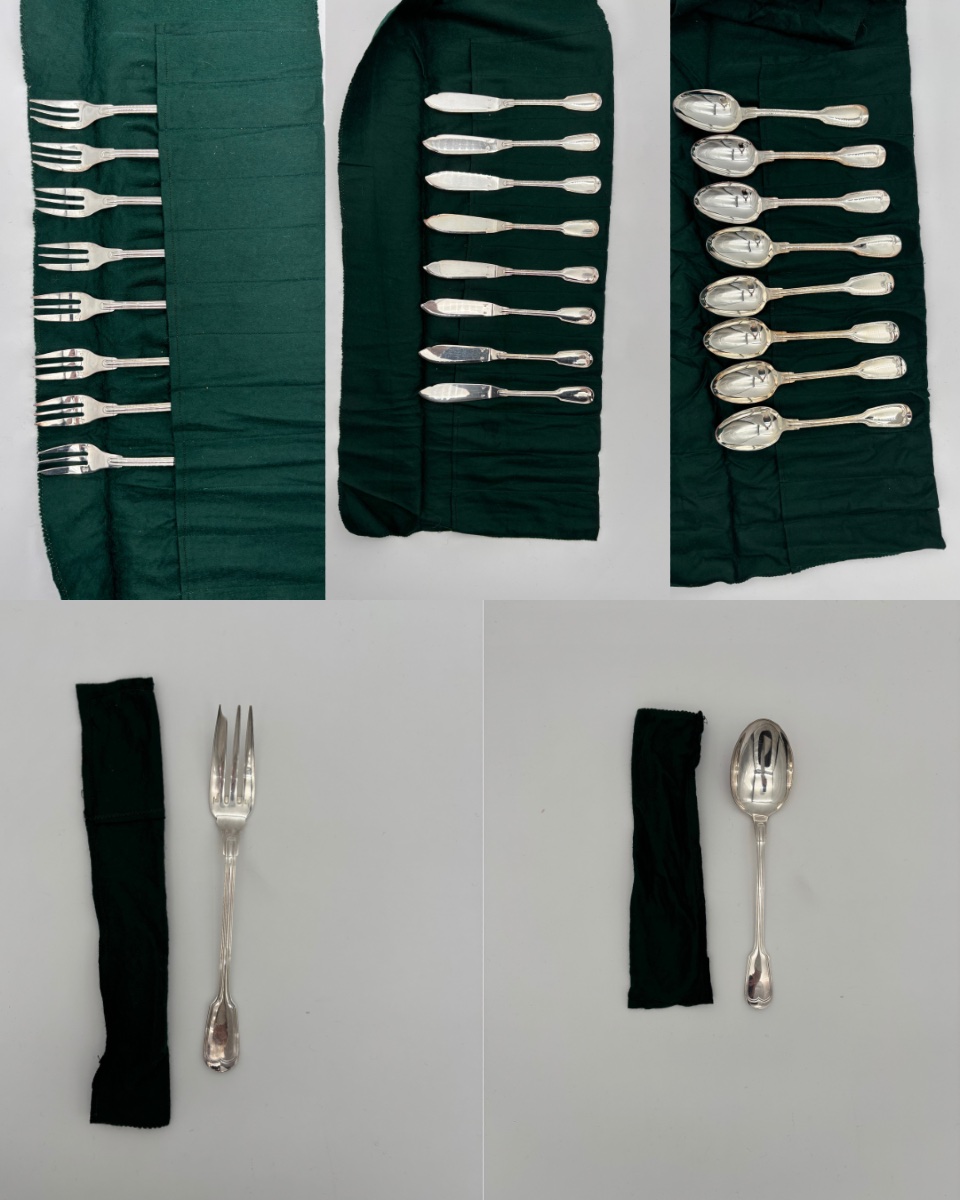 Ensemble de couverts en métal argenté CHRISTOFLE-photo-2
