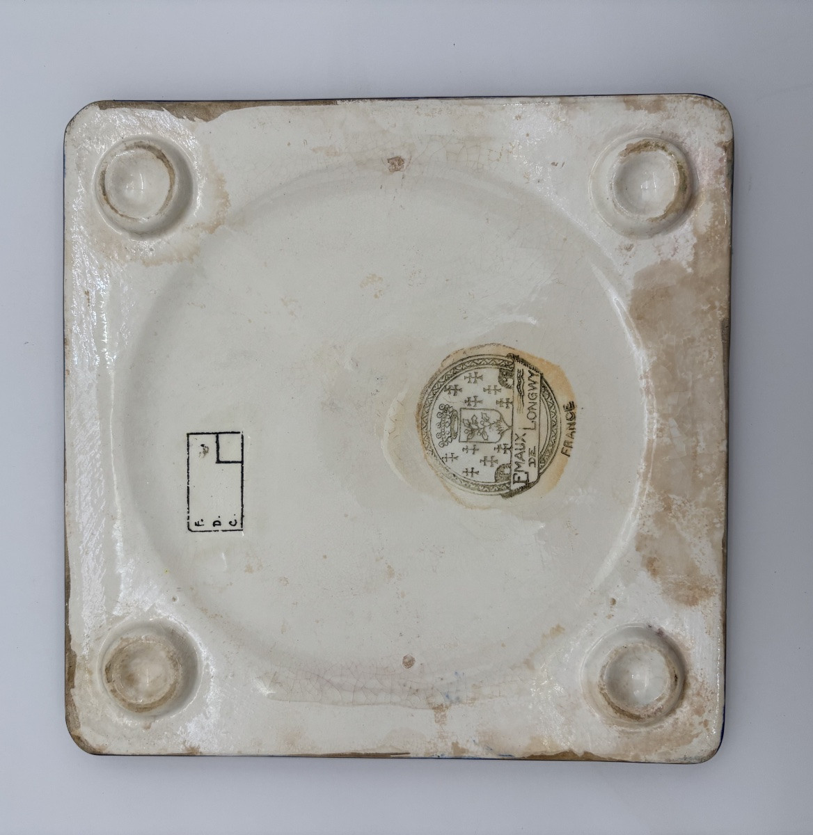 Plate Coaster In Emaux De Longwy-photo-3
