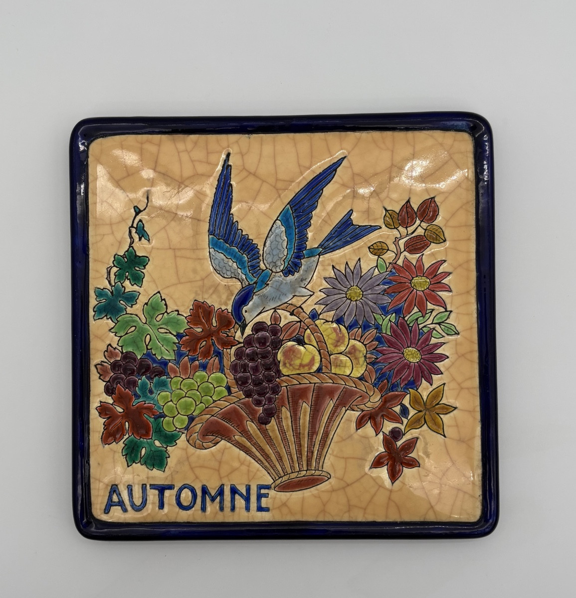 Plate Coaster In Emaux De Longwy-photo-1