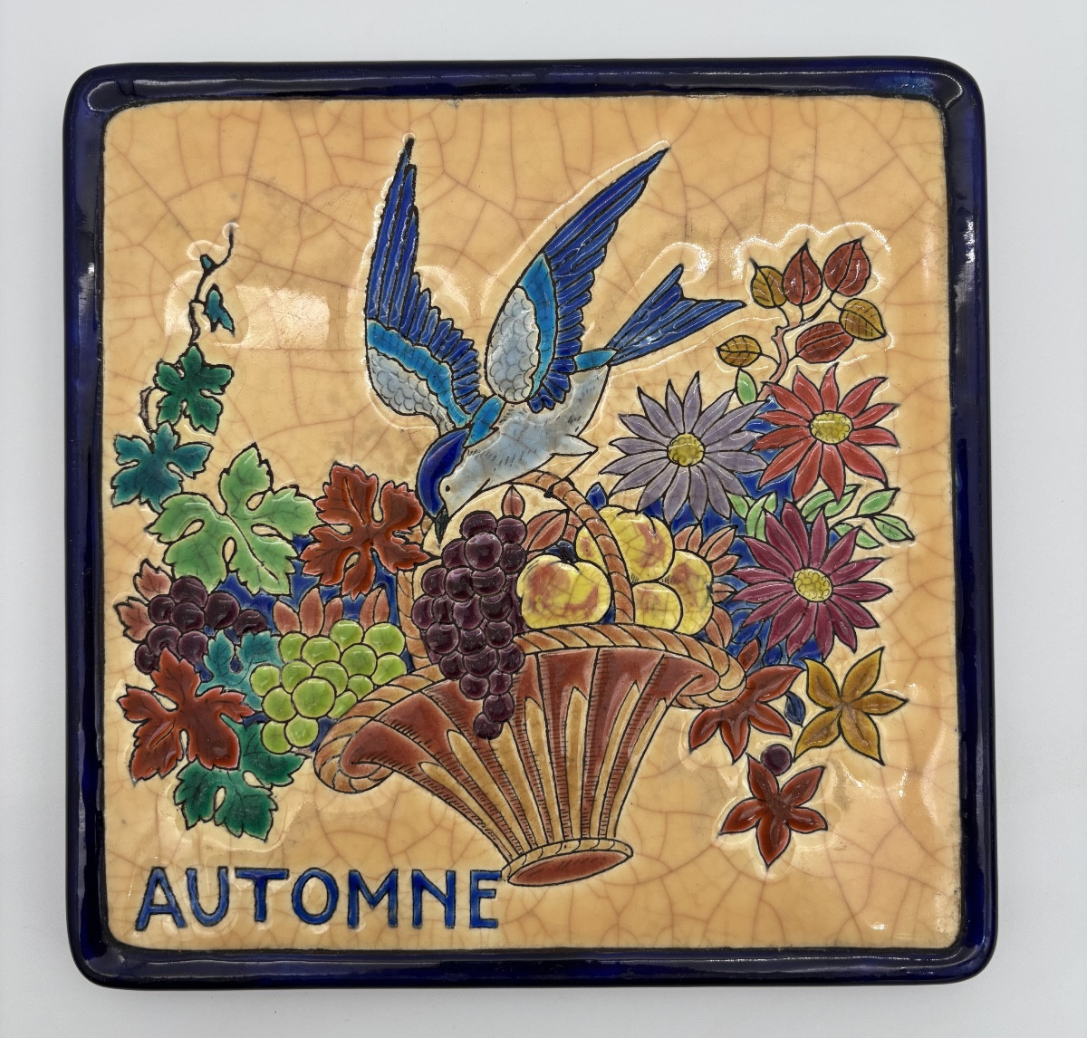 Plate Coaster In Emaux De Longwy