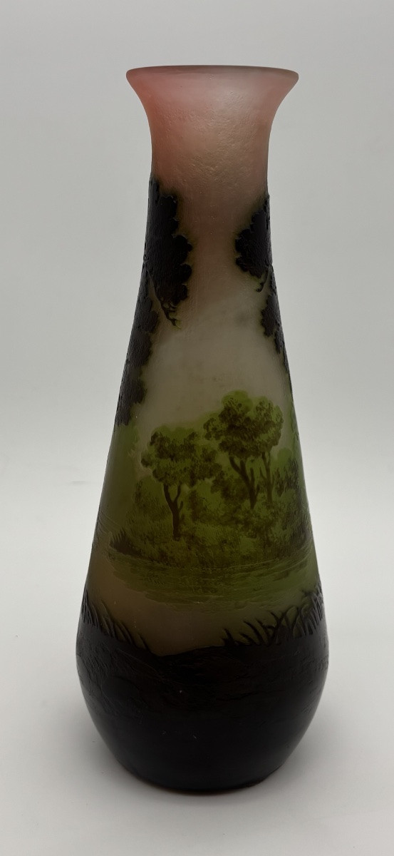Gallé Vase With Lake Décor-photo-4