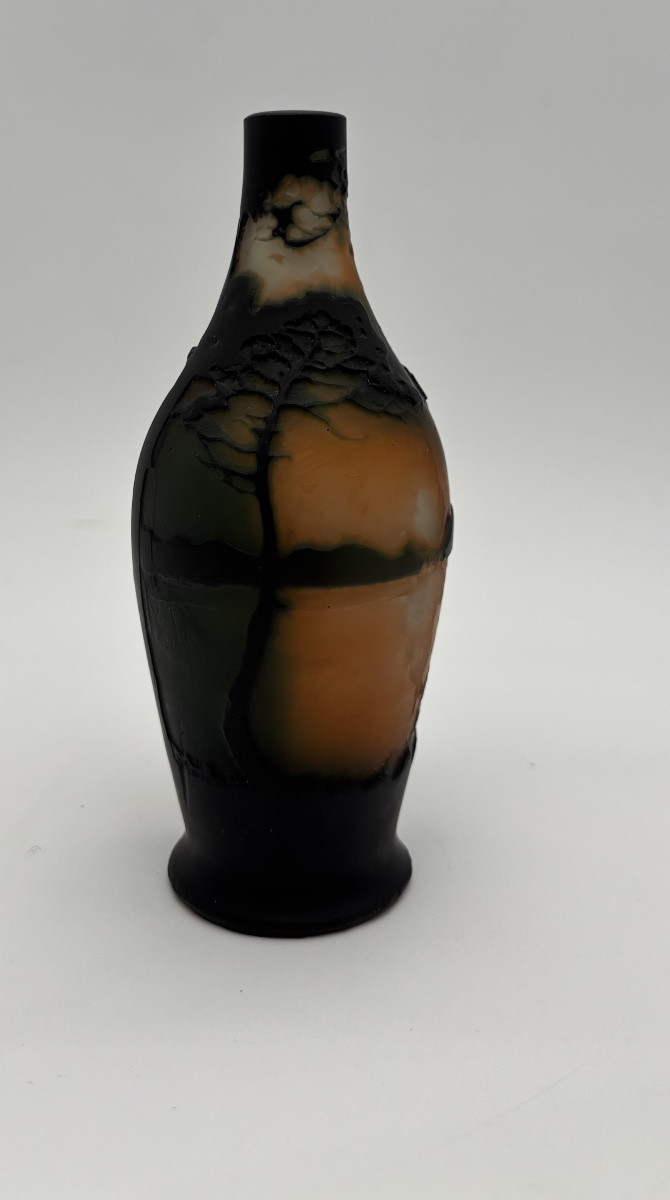 Vase Muller Frères Lunéville décor méditerranéen-photo-2