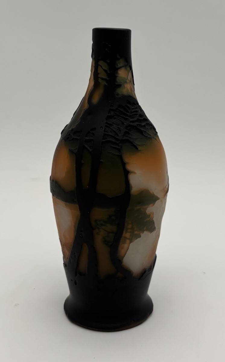 Vase Muller Frères Lunéville décor méditerranéen-photo-3