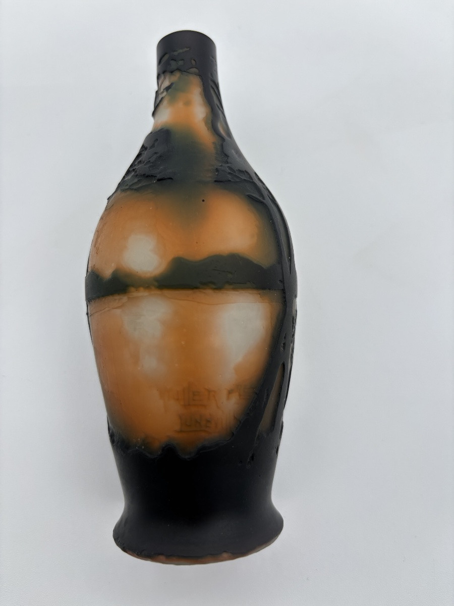 Vase Muller Frères Lunéville décor méditerranéen-photo-1