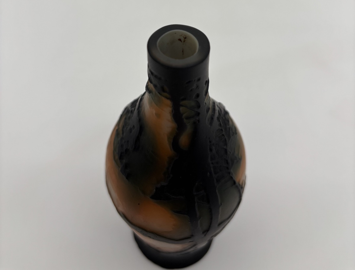 Vase Muller Frères Lunéville décor méditerranéen-photo-4
