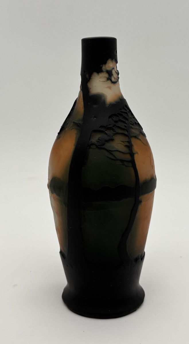 Vase Muller Frères Lunéville décor méditerranéen-photo-5