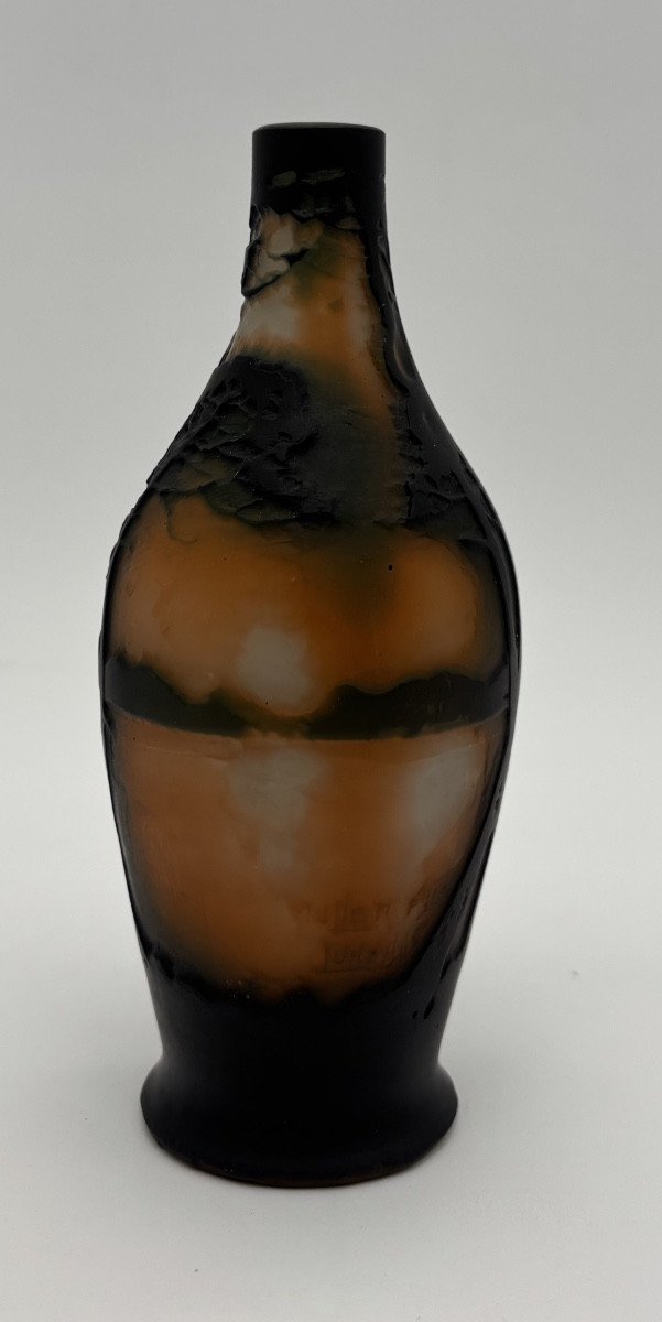 Vase Muller Frères Lunéville décor méditerranéen