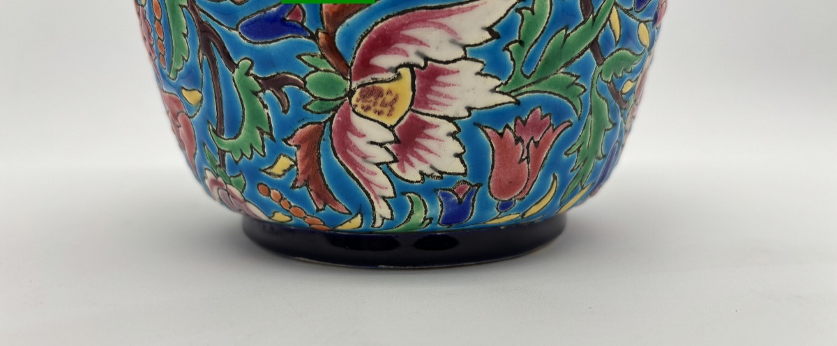 Vase balustre Emaux de Longwy-photo-4