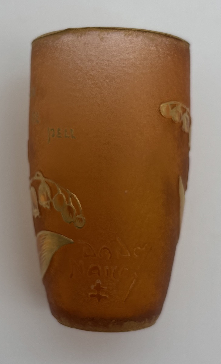 Vase gobelet parlant à décor de muguet Daum-photo-3