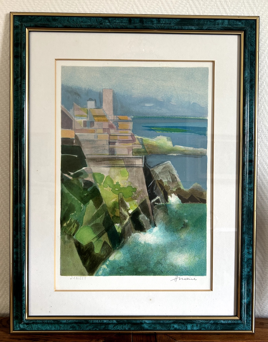  lithographie "Côte d'Azur" de  Camille HILAIRE