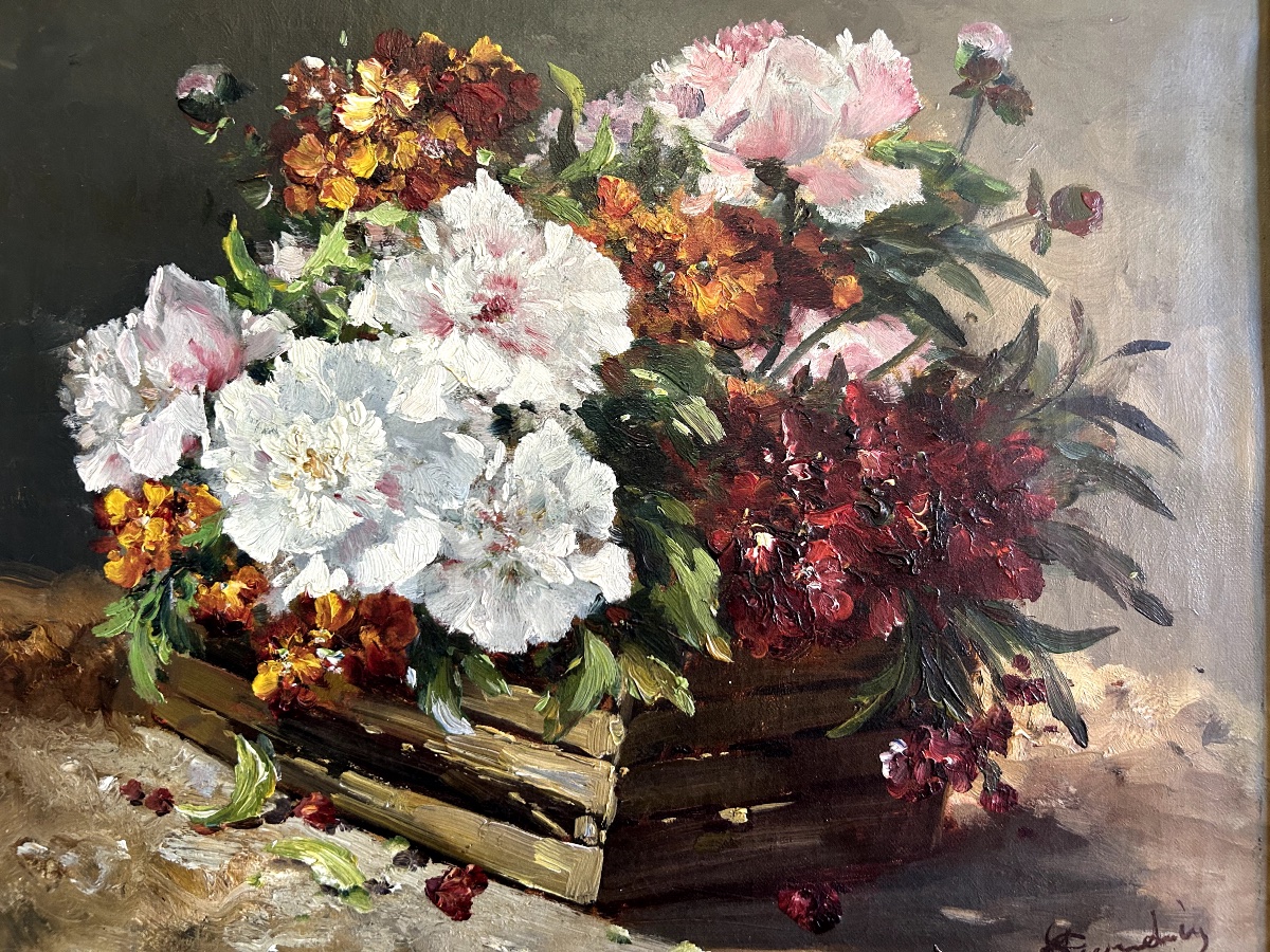 Oil On Canvas: Spring Floral Composition-photo-3