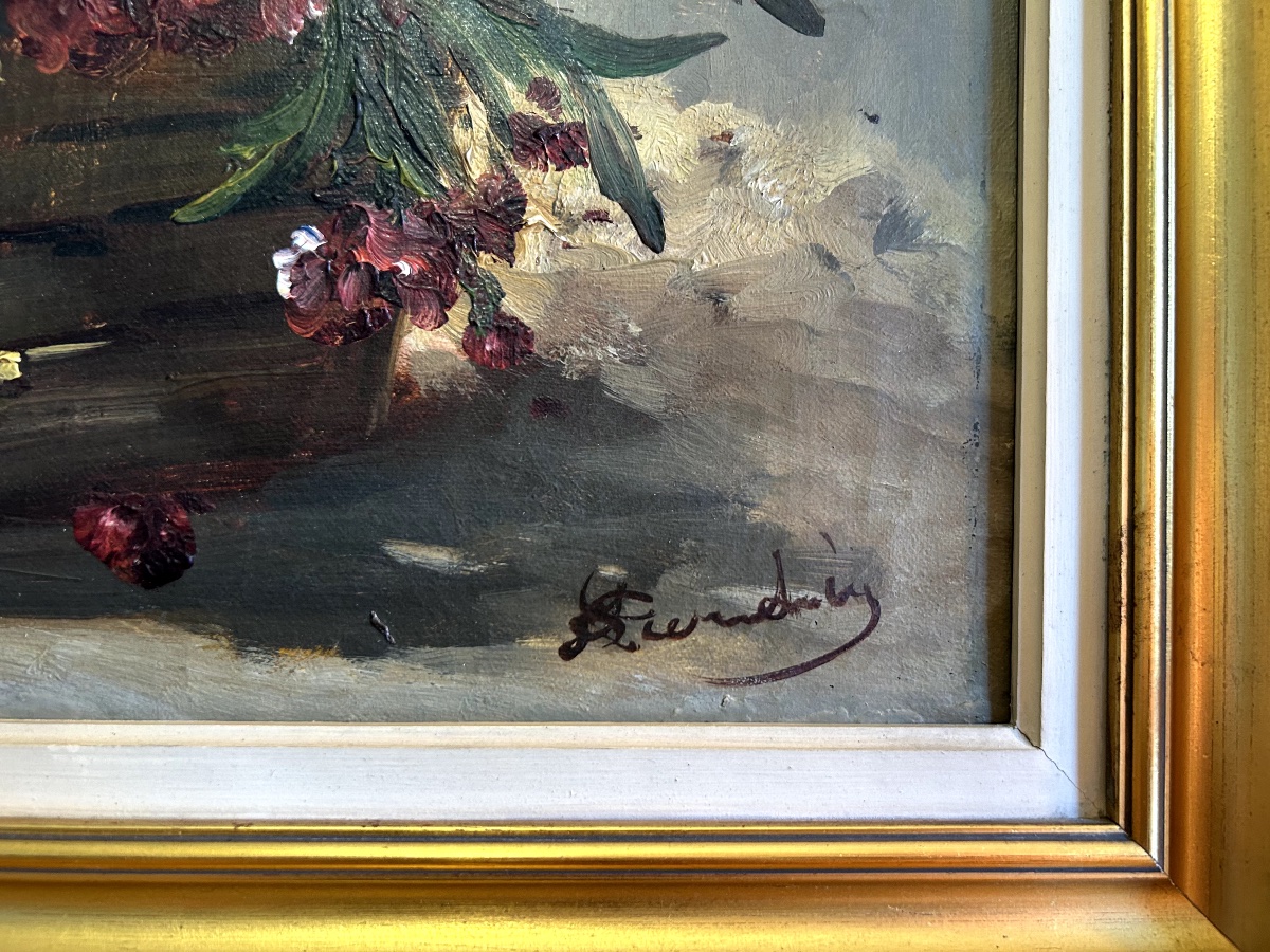 Oil On Canvas: Spring Floral Composition-photo-4