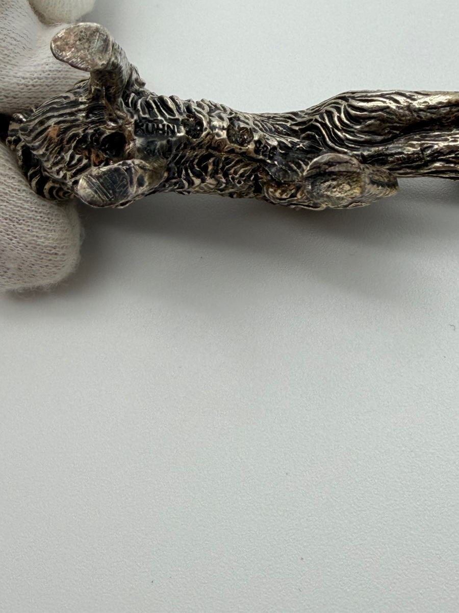 925 Sterling Silver Dog Figurine - Kühn-photo-2