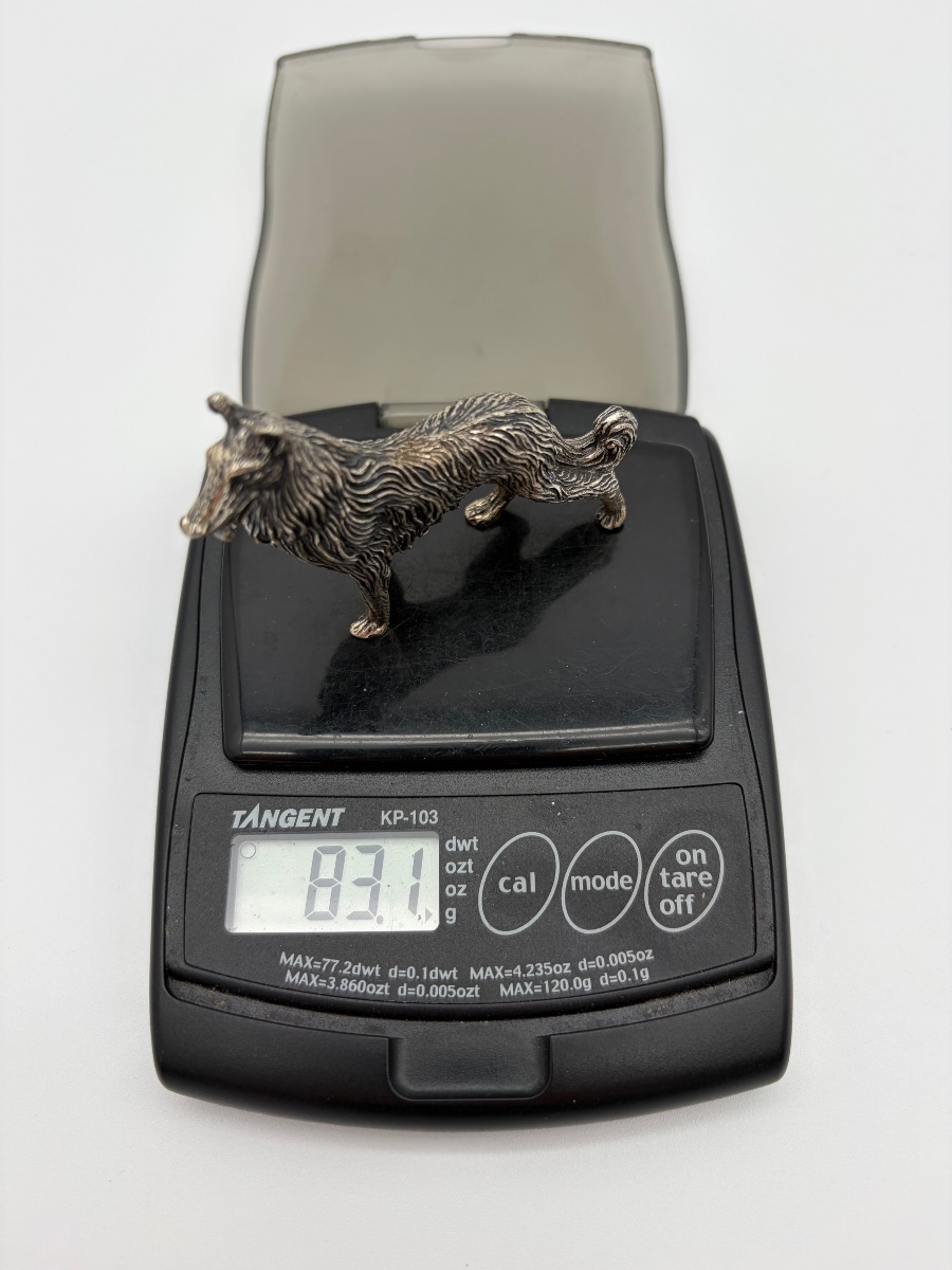 925 Sterling Silver Dog Figurine - Kühn-photo-3