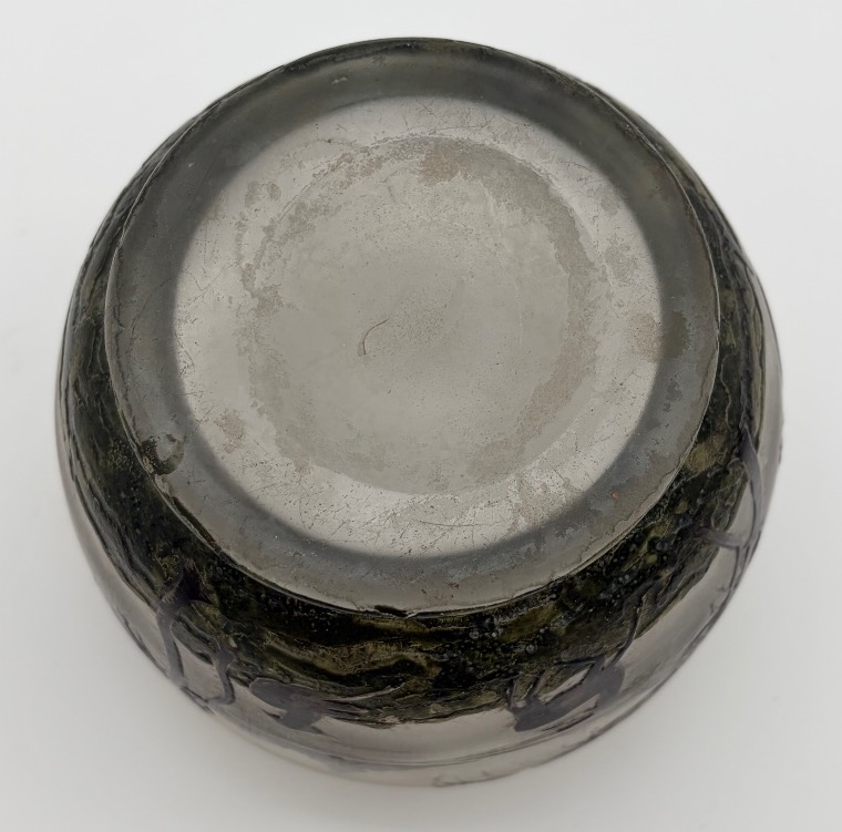 Vase à décor lacustre et de cervidés – Muller Frères Lunéville-photo-2