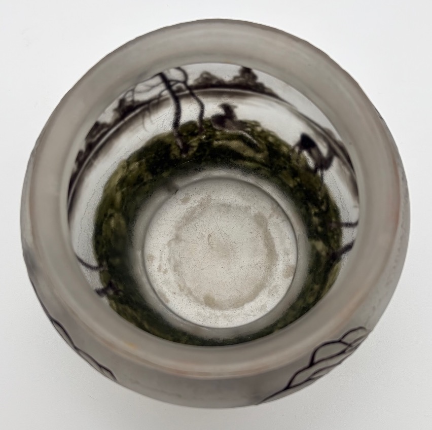 Vase à décor lacustre et de cervidés – Muller Frères Lunéville-photo-3