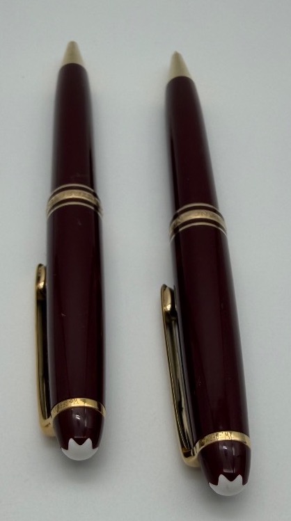 Montblanc Meisterstück Mechanical Pencil And Ballpoint Pen Set With A Leather Case -photo-1