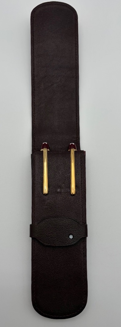 Montblanc Meisterstück Mechanical Pencil And Ballpoint Pen Set With A Leather Case -photo-6