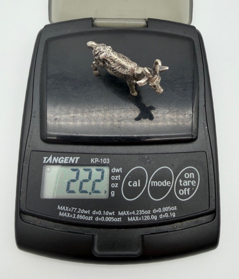 Figurine de chèvre en argent 925 - Kühn-photo-4