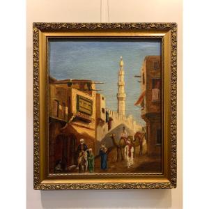 Oil On Canvas Orientalist Scene