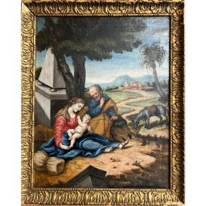 French School - "the Flight Into Egypt"