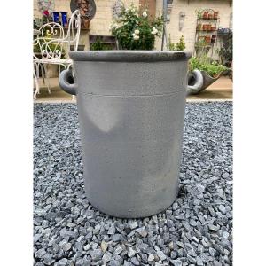 Large Gray Stoneware Pot
