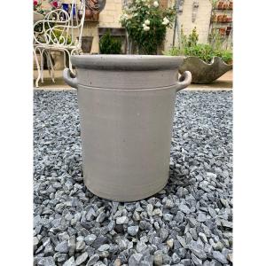 Gray Stoneware Pot