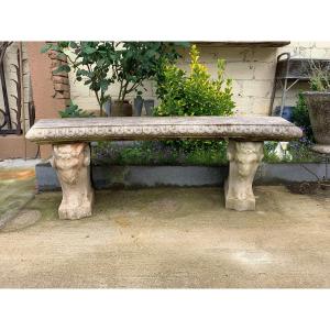 Rounded Stone Bench
