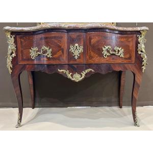 Commode Perruquiere En Amarante - Epoque Louis XV 