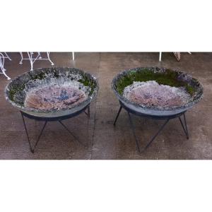 Paire de jardinières / Vasques – Willy Guhl (années 1950–1960)